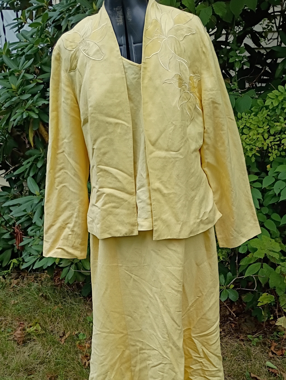 Yellow Linen Blend Suit
